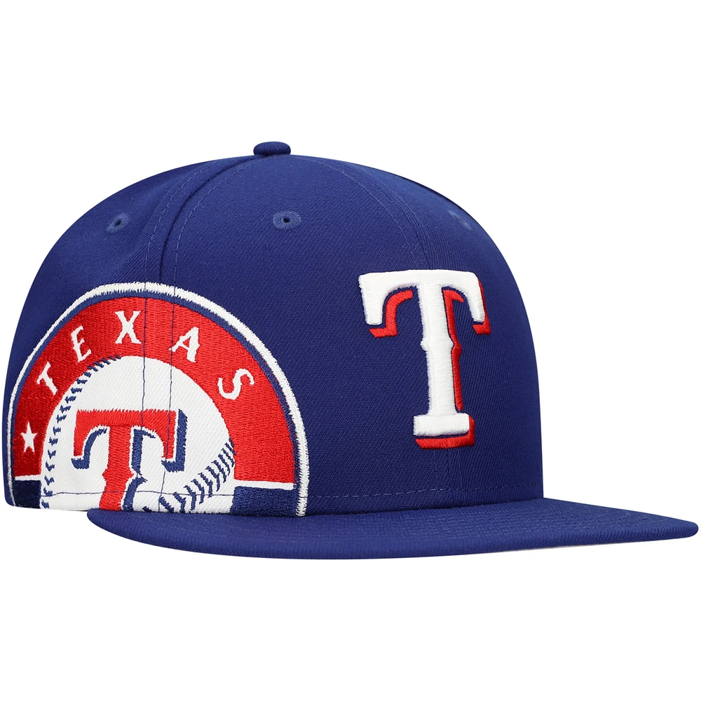 Casquette Snapback 9FIFTY avec logo Strike des Royal Texas Rangers New Era pour homme