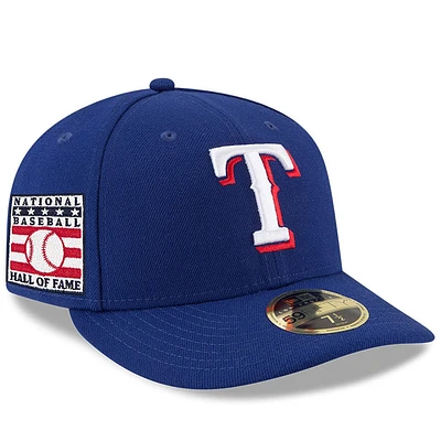 Casquette ajustée 59FIFTY à profil bas du Temple de la renommée baseball national des Royal Texas Rangers New Era pour hommes