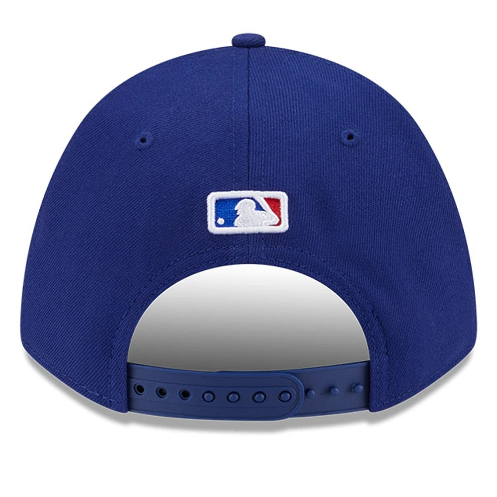 Casquette ajustable New Era Royal Texas Rangers Player Replica 9FORTY pour homme