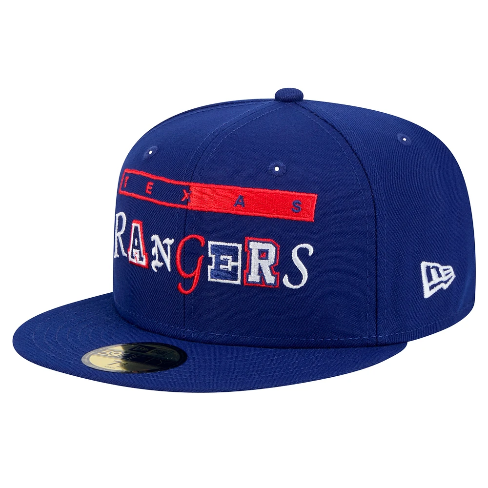 Casquette ajustée New Era Royal Texas Rangers Ransom 59FIFTY pour homme