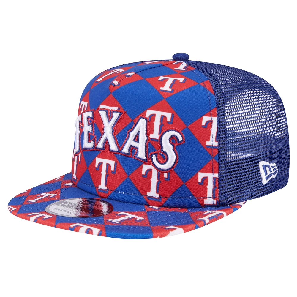 Casquette Snapback 9FIFTY Snapback Royal Texas Rangers Seeing Diamonds New Era pour hommes