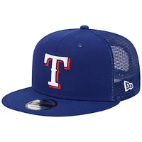 Casquette New Era Royal Texas Rangers Team Color Trucker 9FIFTY Snapback pour homme