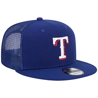 Casquette New Era Royal Texas Rangers Team Color Trucker 9FIFTY Snapback pour homme