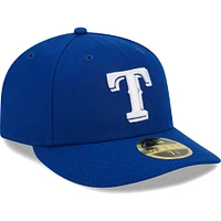 Casquette ajustée 59FIFTY à profil bas avec logo blanc des Royal Texas Rangers New Era pour homme