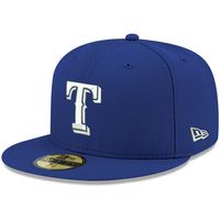Men's New Era Royal Texas Rangers White Logo 59FIFTY Fitted Hat