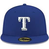 Men's New Era Royal Texas Rangers White Logo 59FIFTY Fitted Hat