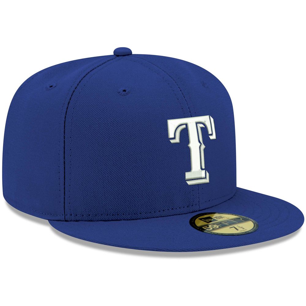 Men's New Era Royal Texas Rangers White Logo 59FIFTY Fitted Hat