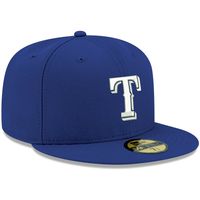 Men's New Era Royal Texas Rangers White Logo 59FIFTY Fitted Hat
