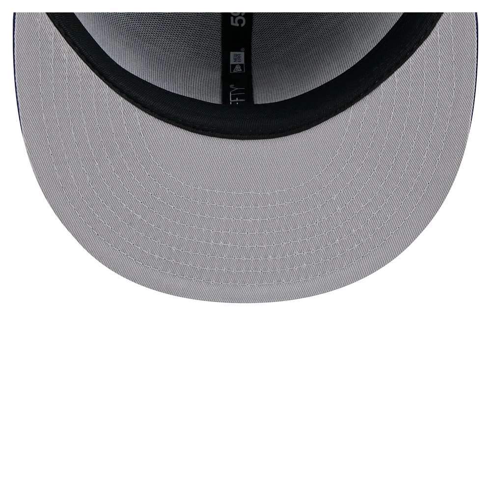 Casquette ajustée 59FIFTY New Era Royal Texas Rangers pour homme