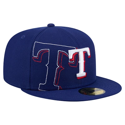Casquette ajustée 59FIFTY New Era Royal Texas Rangers pour homme