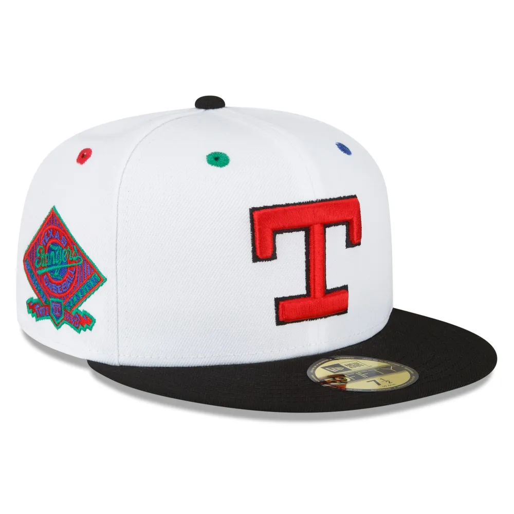 Lids Texas Rangers New Era Final Season at Arlington Stadium Primary Eye  59FIFTY Fitted Hat - White/Black