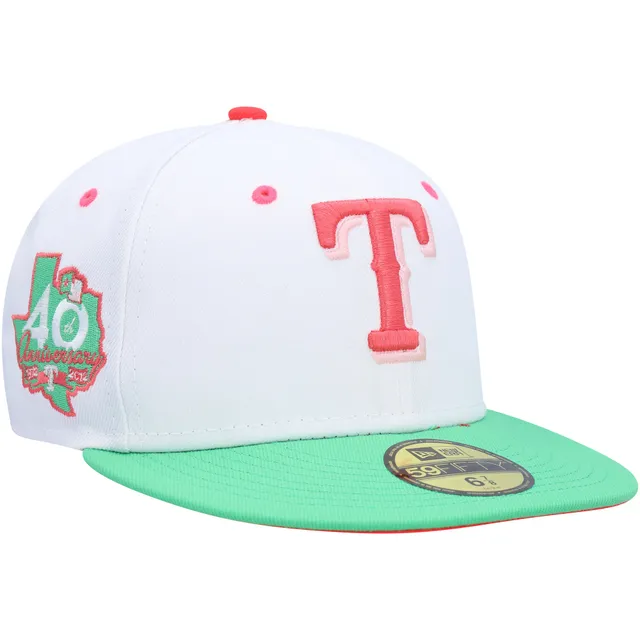 Texas Rangers New Era Optic 59FIFTY Fitted Hat - White/Royal