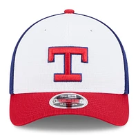 Men's New Era  White/Red Texas Rangers 2025 Batting Practice 9FORTY M-Crown Adjustable Hat
