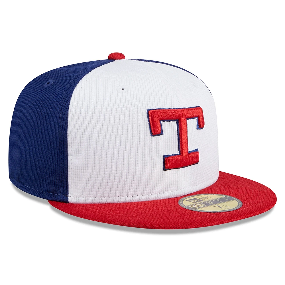 Men's New Era  White Texas Rangers 2025 Batting Practice 59FIFTY Fitted Hat