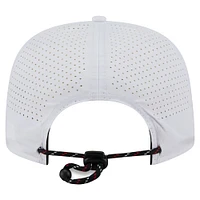 Men's New Era White Texas Rangers Perforated Golfer Snapback Hat