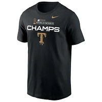 T-shirt Nike noir Texas Rangers 2023 World Series Champions Trophy pour homme