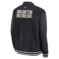 Men's Nike  Black Texas Rangers Authentic Collection City Connect Full-Zip Bomber Jacket