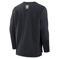 T-shirt Nike noir Texas Rangers Authentic Collection City Connect pour homme, léger, performance, tri-blend