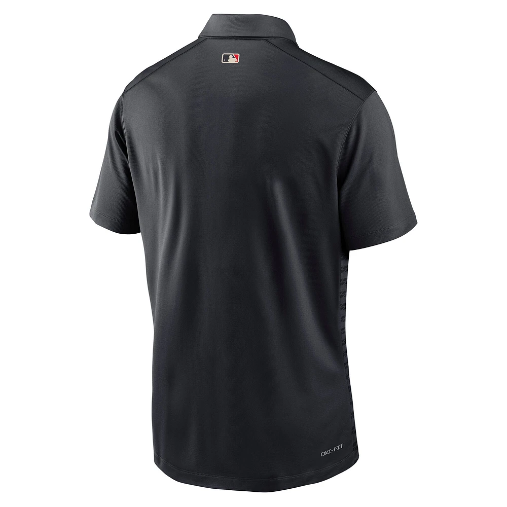 Men's Nike  Black Texas Rangers Authentic Collection City Connect Victory Performance Polo