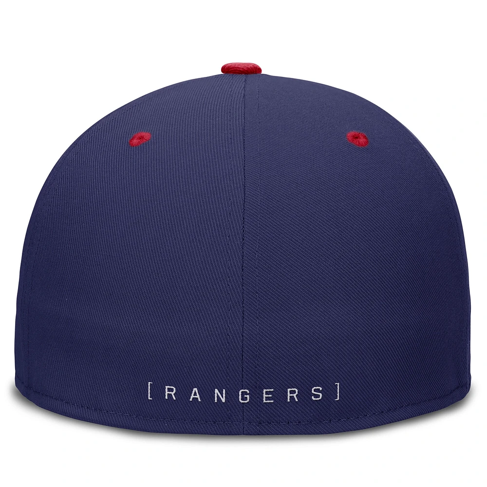 Men's Nike  Blue/Red Texas Rangers True Primetime Two-Tone Performance Fitted Hat