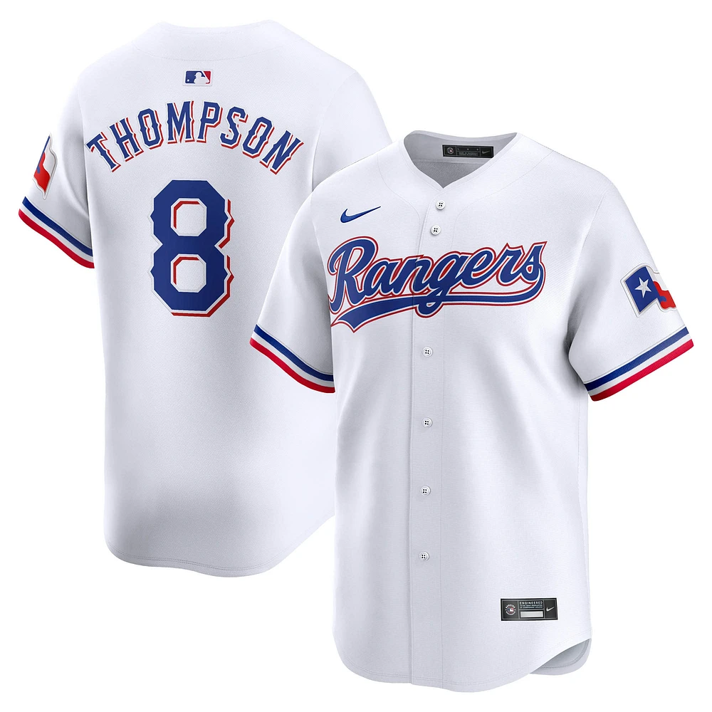 Maillot de joueur Nike Bubba Thompson pour hommes, blanc, Texas Rangers Home Limited Player