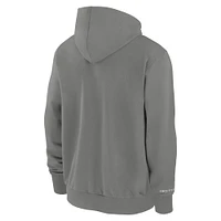 Men's Nike Charcoal Texas Rangers Authentic Collection Travel Performance Full-Zip Hoodie