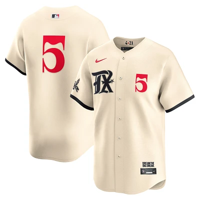 Maillot Nike Corey Seager crème pour homme des Texas Rangers City Connect Limited