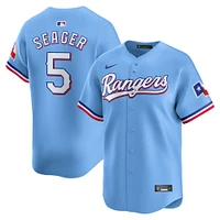 Maillot de joueur alternatif Nike Corey Seager bleu clair Texas Rangers pour homme