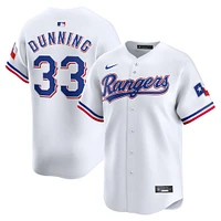 Maillot de joueur Nike Dane Dunning pour hommes, blanc, Texas Rangers Home Limited Player