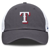 Casquette de camionneur ajustable Nike grise Texas Rangers pour homme