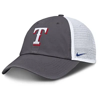 Casquette de camionneur ajustable Nike grise Texas Rangers pour homme