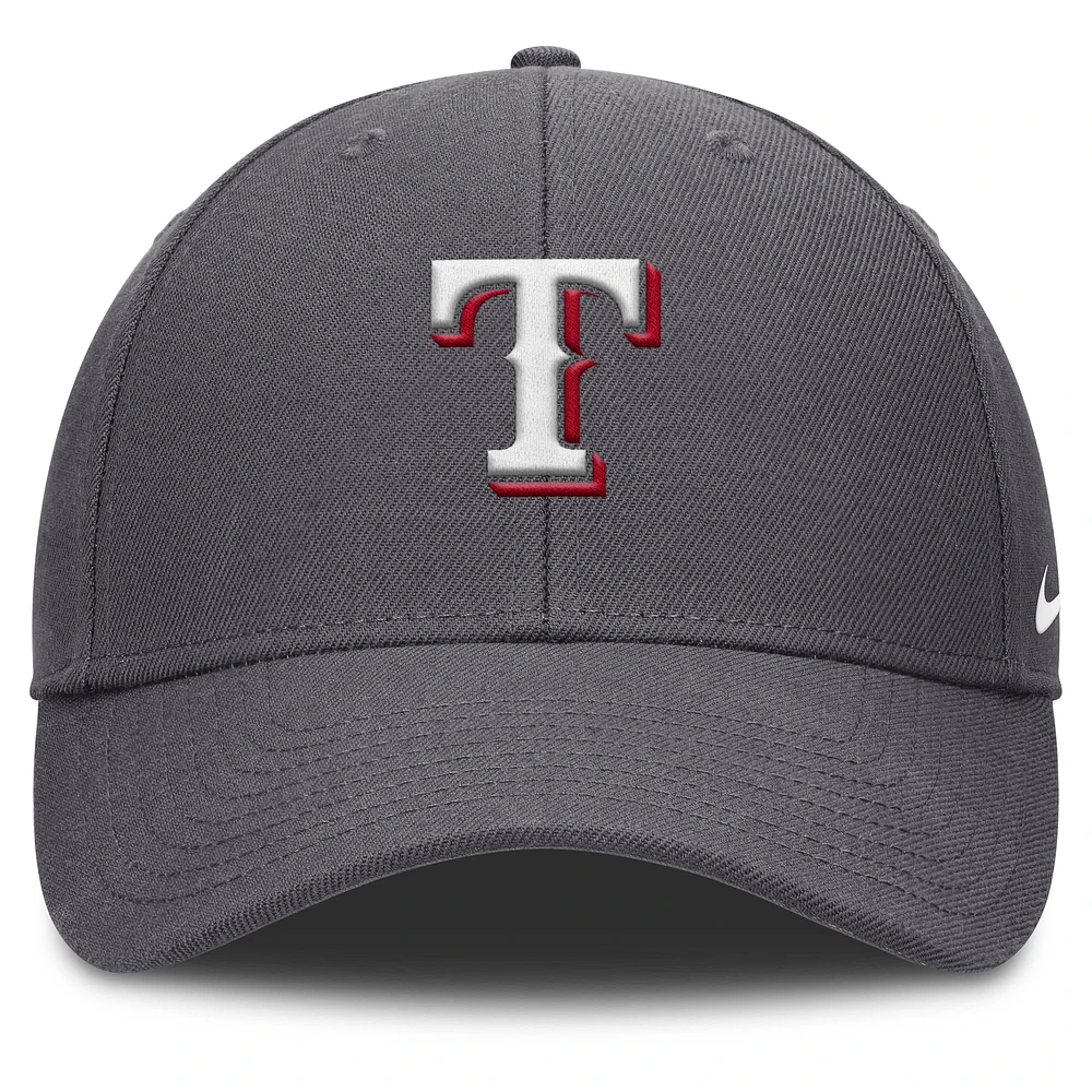 Casquette ajustable Nike Texas Rangers Club Performance pour homme, gris