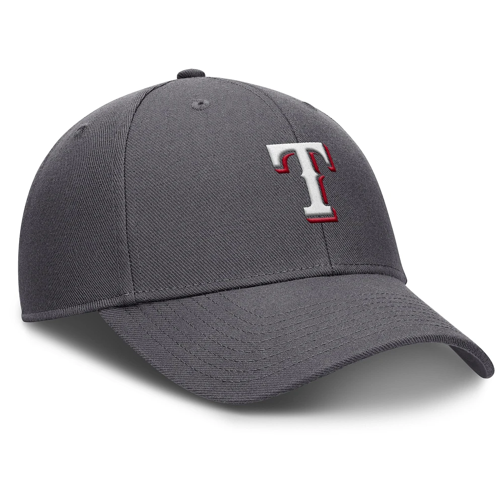 Casquette ajustable Nike Texas Rangers Club Performance pour homme, gris