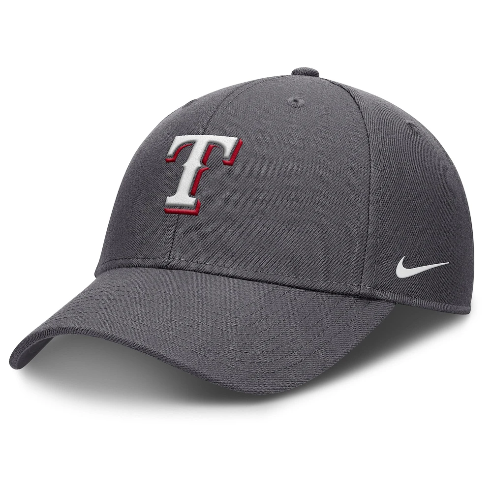 Casquette ajustable Nike Texas Rangers Club Performance pour homme, gris