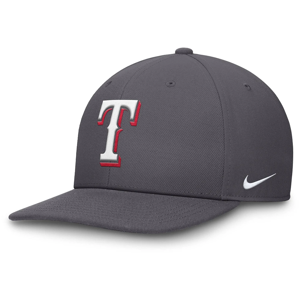 Casquette Snapback Nike Texas Rangers Pro Performance pour homme Gris