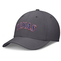 Men's Nike  Gray Texas Rangers Swoosh Performance Flex Hat