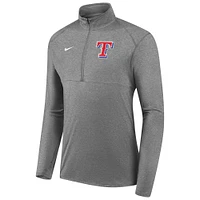 Veste à enfiler demi-zip Nike grise Texas Rangers Team Logo Element Performance pour homme