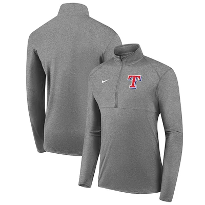 Veste à enfiler demi-zip Nike grise Texas Rangers Team Logo Element Performance pour homme