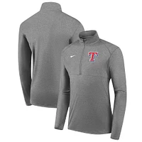 Veste à enfiler demi-zip Nike grise Texas Rangers Team Logo Element Performance pour homme