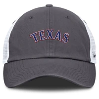 Men's Nike Gray Texas Rangers Wordmark Club Adjustable Trucker Hat