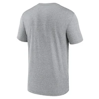 T-shirt de performance tri-mélange Nike Heather Charcoal Texas Rangers Authentic Collection Early Work pour homme