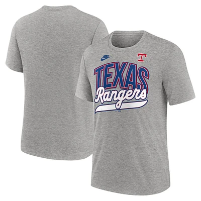 T-shirt Nike gris chiné rétro tri-blend pour homme, collection Cooperstown