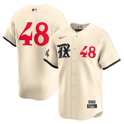 Men's Nike Jacob deGrom Cream Texas Rangers City Connect Limited Jersey