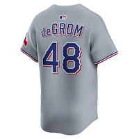 Maillot de joueur Nike Jacob deGrom gris Texas Rangers Road Limited pour homme