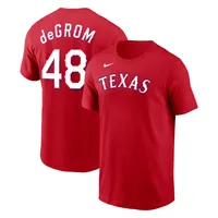 Nike Men's Nike Jacob deGrom Red Texas Rangers 2023 Name & Number