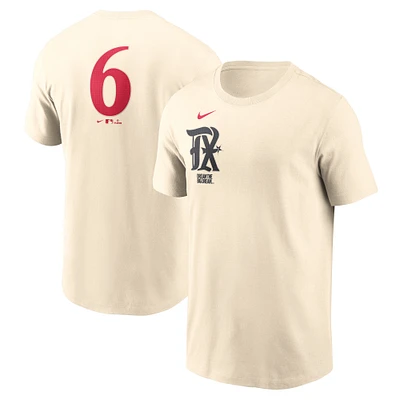 Men's Nike Josh Jung Natural Texas Rangers 2025 City Connect Fuse Name & Number T-Shirt