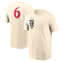 Men's Nike Josh Jung Natural Texas Rangers 2025 City Connect Fuse Name & Number T-Shirt