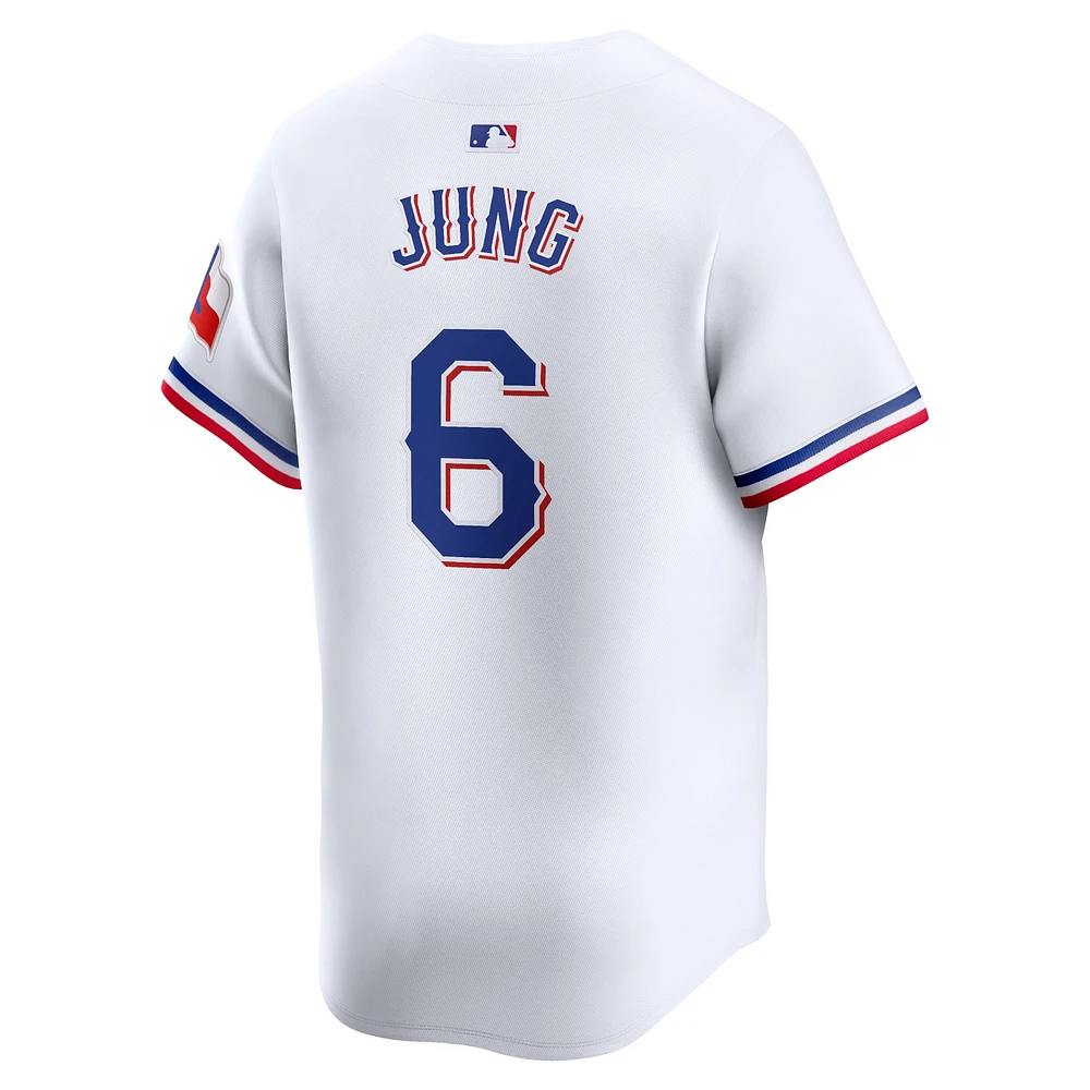 Men's Nike Josh Jung White Texas Rangers Home Limited Player Jersey