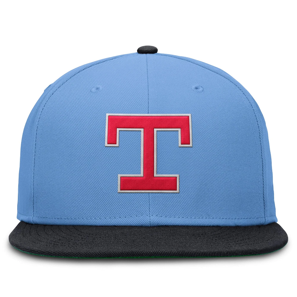 Men's Nike  Light Blue/Navy Texas Rangers True Primetime Two-Tone Performance Fitted Hat