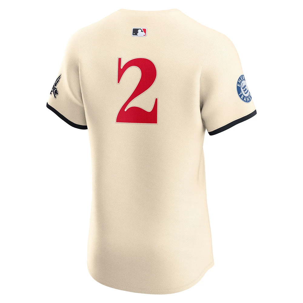 Men's Nike Marcus Semien Cream Texas Rangers City Connect  Elite Jersey